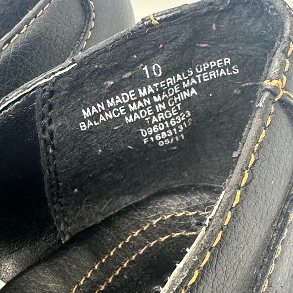 Merona Black Women's Booties Clogs Chunky gothic grunge Heels Slip On Size‎ 10 - Picture 8 of 8